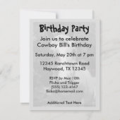 パーティの招待状- 「Bess theパーティーホース」 招待状 (裏面)