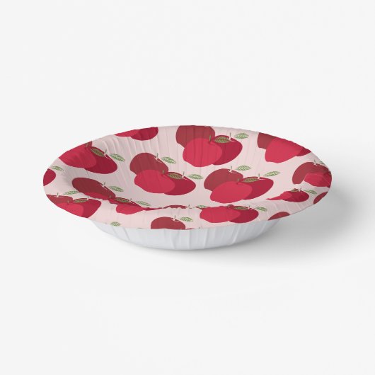 パーティまたはイベント用Apple Pattern 7"紙ボウル ペーパーボウル (傾斜あり)