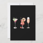 パーティを始めよう ブラック 大人の40歳の誕生日 招待状 (裏面)