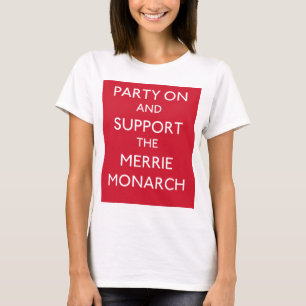 パーティを楽しみ、MERRIEの(昆虫)オオカバマダラ、モナーク- Tシャツ-- Tシャツ