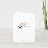 パーティを楽しむ来ることおよびギフトへのRollerskateの感謝 サンキューカード (裏面)