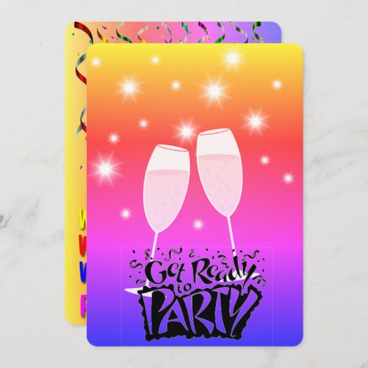 パーティを楽しむ準備をして下さい セーブザデート (正面/裏面)