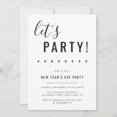 パーティを楽しもう! 大晦日のパーティの招待状 招待状 (正面)