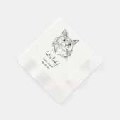 パーティカスタムーキャッ描ク結婚テル 縁ありカクテルナプキン (角)