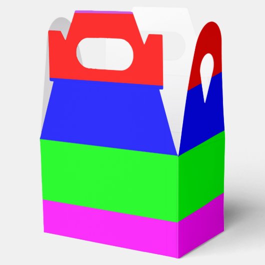 パーティカラフルー用の切妻ボックス フェイバーボックス (オープン)