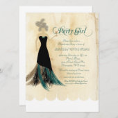 パーティガールのバチェロレッテの招待 招待状 (正面/裏面)