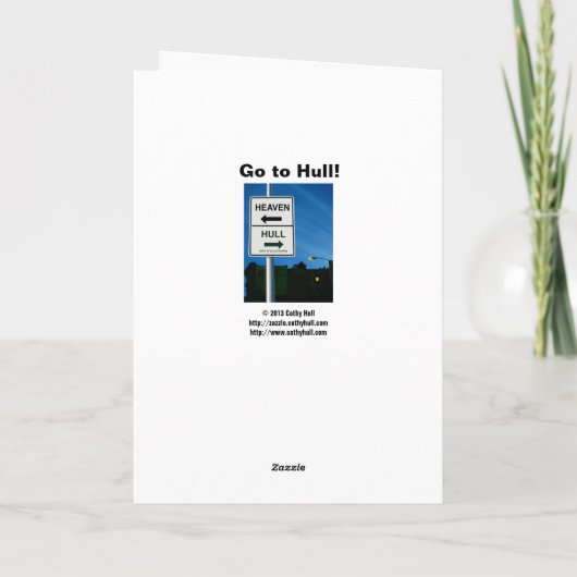 パーティガールの挨拶状 カード (裏面)