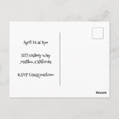 パーティガールの誕生日パーティ招待状 ポストカード (裏面)