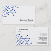 パーティクルトラック – ネイビーブルオン白 名刺 (正面/裏面)