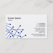 パーティクルトラック – ネイビーブルオン白 名刺 (裏面)