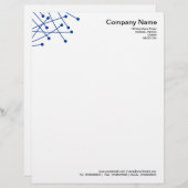 パーティクルトラック – ネイビーブルー レターヘッド (正面/裏面)