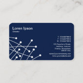 パーティクルトラック – 濃い青の白001744 名刺 (裏面)