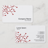 パーティクルトラック – 白にルビーレッド 名刺 (正面/裏面)