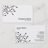 パーティクルトラック – 白に黒 名刺 (正面/裏面)