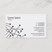 パーティクルトラック – 白に黒 名刺 (裏面)