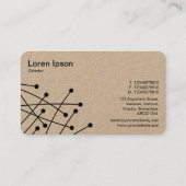 パーティクルトラック – 白に黒(Kraft) 名刺 (裏面)