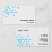 パーティクルトラック – 白のスカイブルー 名刺 (正面/裏面)