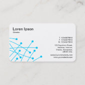 パーティクルトラック – 白のスカイブルー 名刺 (裏面)