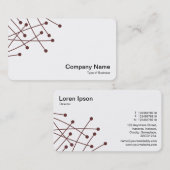 パーティクルトラック – 白の濃い茶色 名刺 (正面/裏面)