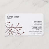 パーティクルトラック – 白の濃い茶色 名刺 (裏面)