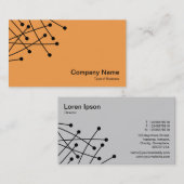 パーティクルトラック – Lt Orange f89f4bで黒 名刺 (正面/裏面)