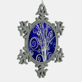 パーティクルブーケペーターホリデーオーナメント スノーフレークピューターオーナメント (左)