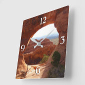 パーティションアーチatアーチズナショナルパーク スクエア壁時計 (傾斜)