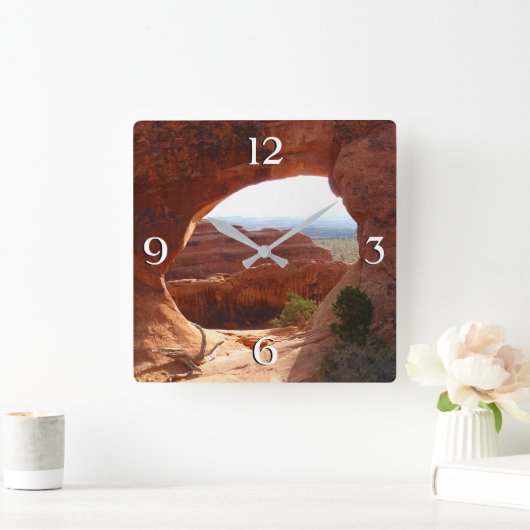 パーティションアーチatアーチズナショナルパーク スクエア壁時計 (ホーム)