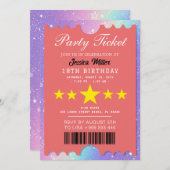 パーティチケット招待状 招待状 (正面/裏面)