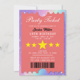 パーティチケット招待状 招待状