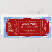 パーティチケット招待状 招待状 (正面/裏面)