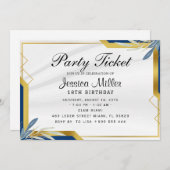 パーティチケット招待状 招待状 (正面/裏面)