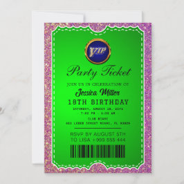 パーティチケット招待状 招待状