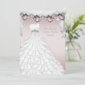 パーティドレス プリンセス ピンク ローズ キンセアニエラ 招待状 (スタンド正面)