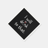 パーティーおもしろいと赤ワイン スタンダードカクテルナプキン (角)