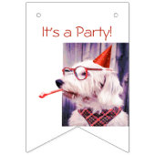 パーティーおもしろい犬祝だ バンティングフラッグ (第1の旗)