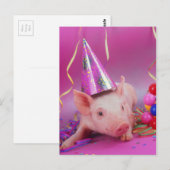 パーティーおもしろい豚 ポストカード (正面/裏面)