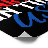 パーティーおもしろい7月4日アメリカ国旗S ポスター (角)