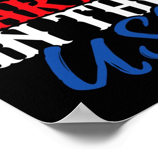 パーティーおもしろい7月4日アメリカ国旗S ポスター (角)