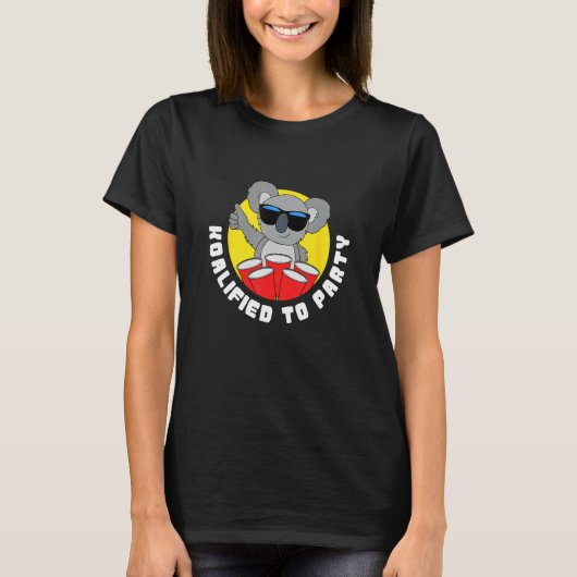 パーティーおもしろいTシャツに認定コアラクマ動物 Tシャツ (正面)