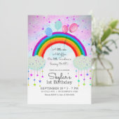 パーティーお洒落バルーン虹の星1st 1 招待状 (スタンド正面)