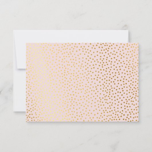 パーティーお祝いカーグラデーションド淡い色の・ピフェイクンク金ゴールド 招待状 (裏面)