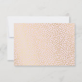 パーティーお祝いカード淡い色の赤面ピンクフェイク金ゴールド 招待状 (裏面)