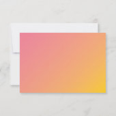 パーティーお祝いカーモダンド黄色勾配 招待状 (裏面)