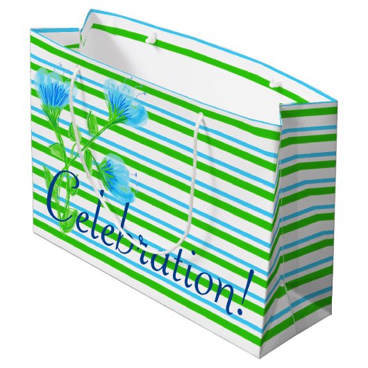 パーティーお祝いバッグ ラージペーパーバッグ (裏面アングル)