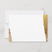 パーティーお祝いモダンインサート黄金金ゴールド 招待状 (裏面)