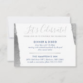 パーティーお祝いモダンインサート 招待状 (正面)