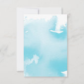 パーティーお祝いモダンカードアクアブルー 出欠カード (裏面)