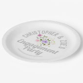 パーティーお祝い婚約 ペーパープレート (アングル)