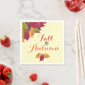 パーティーお祝い秋秋の季節の葉 スタンダードカクテルナプキン (インサイチュ)